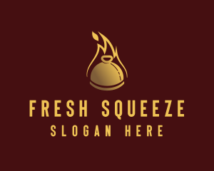 Restaurant Dining Cloche Flame logo design