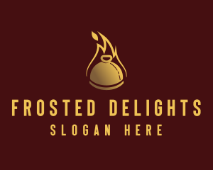 Restaurant Dining Cloche Flame logo design