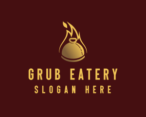 Restaurant Dining Cloche Flame logo design