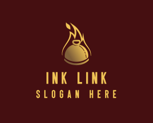 Restaurant Dining Cloche Flame logo design