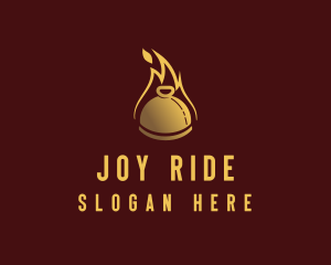 Restaurant Dining Cloche Flame logo design