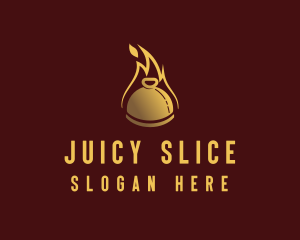 Restaurant Dining Cloche Flame logo design