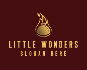 Restaurant Dining Cloche Flame logo design