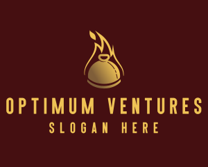 Restaurant Dining Cloche Flame logo design