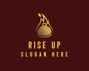 Restaurant Dining Cloche Flame logo design