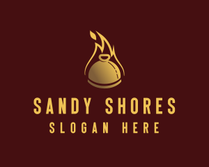 Restaurant Dining Cloche Flame logo design