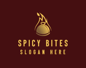 Restaurant Dining Cloche Flame logo design