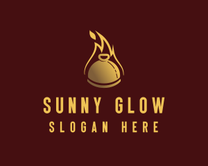 Restaurant Dining Cloche Flame logo design