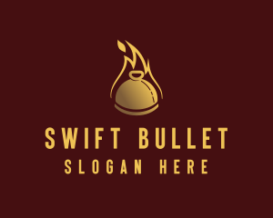 Restaurant Dining Cloche Flame logo design