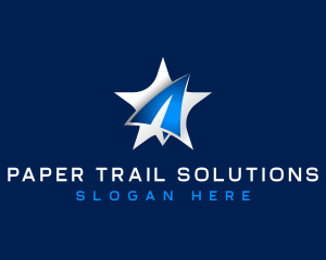 Star Paper Plane logo design