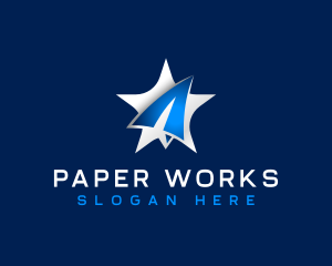 Star Paper Plane logo design