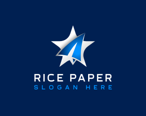 Star Paper Plane logo design