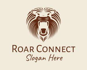 Angry Lion Roar  logo design