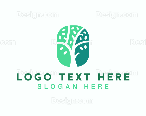 Environmental Tree Plant Logo