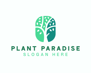 Environmental Tree Plant logo design