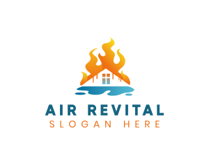 HVAC Air Conditioning Heating logo design