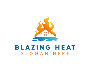 HVAC Air Conditioning Heating logo design