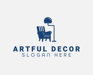 Chair Lamp Furniture logo design