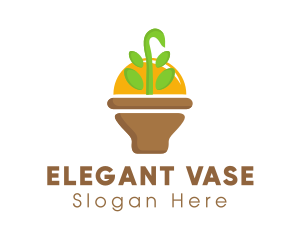 Leaf Sprout Vase logo