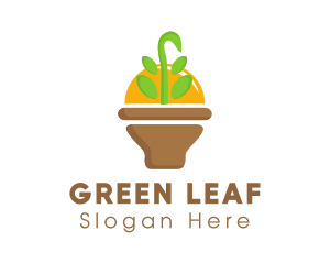 Leaf Sprout Vase logo