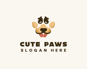 Dog Paw Puppy logo design