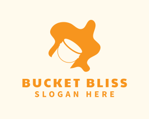 Orange Paint Bucket logo design