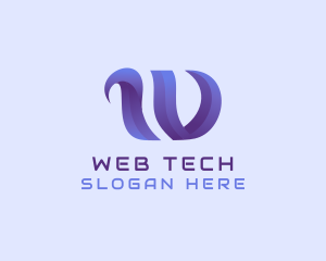 Tech Developer Letter W logo design