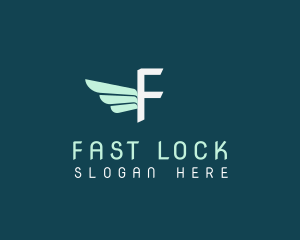 Fast Logistics Wings Mover logo design