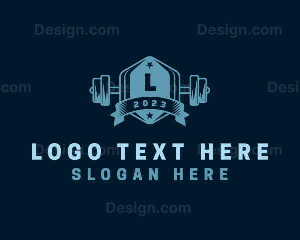 Weightlifting Workout Barbell Logo