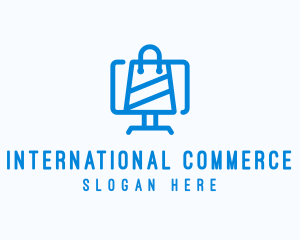 Computer Shopping Bag logo design