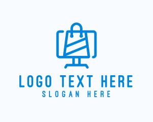 Display - Computer Shopping Bag logo design