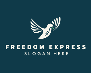 Dove Peace Freedom logo design