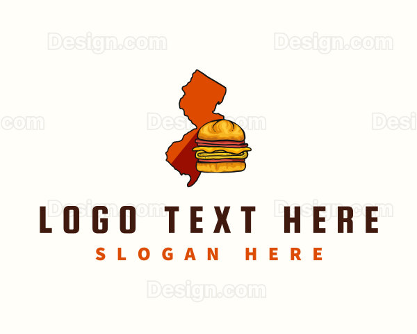 New Jersey Sandwich Food Logo