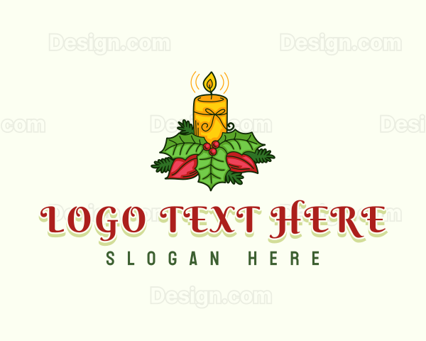 Holiday Candle Decoration Logo