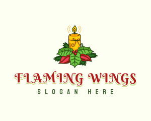 Holiday Candle Decoration logo design