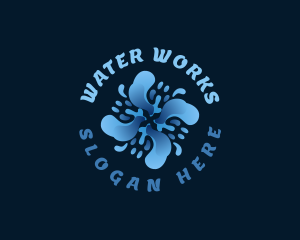 Water HVAC Propeller logo design