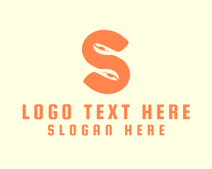 Orange Spoon Letter S logo