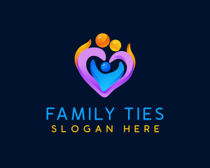 Human Family Love logo design