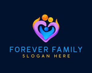 Human Family Love logo design