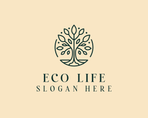 Eco Wellness Tree logo design