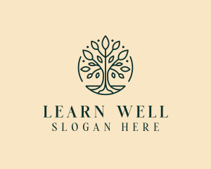 Eco Wellness Tree logo design