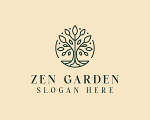 Eco Wellness Tree logo design