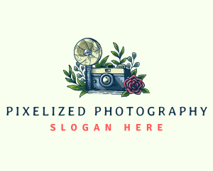 Camera Flower Photography logo design