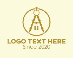 Architecture Compass Letter A logo