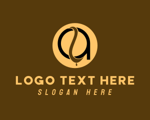 Coffee Bean Drip Letter A logo