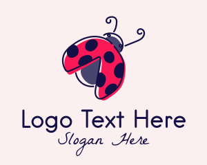 Cute Beetle Ladybug Logo