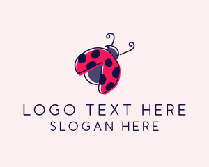 Cute Beetle Ladybug Logo