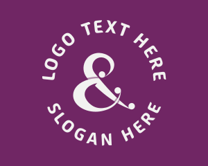 Stylish Ampersand Lettering logo