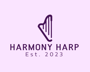 Minimalist Simple Harp  logo