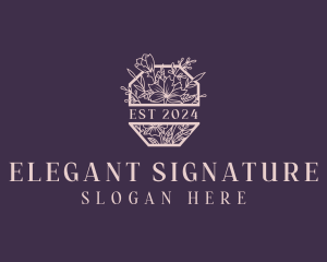 Elegant Floral Garden logo design